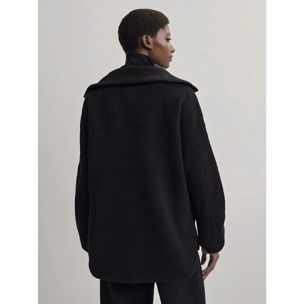 Varley Donley Fleece Jacket Black Oversized Full Zip High Neck Womens Size Large - Picture 11 of 16